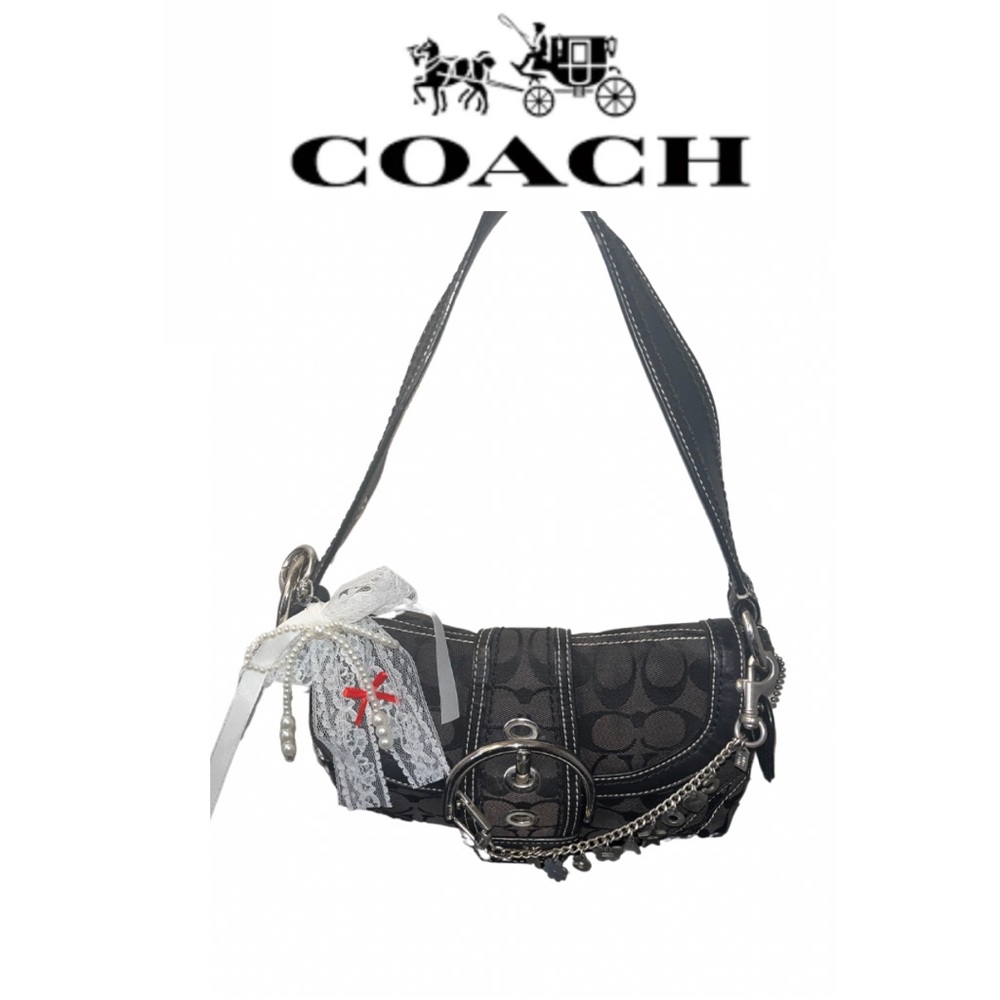 Coach EUC Soho Mini Signature Black Shoulder Bag